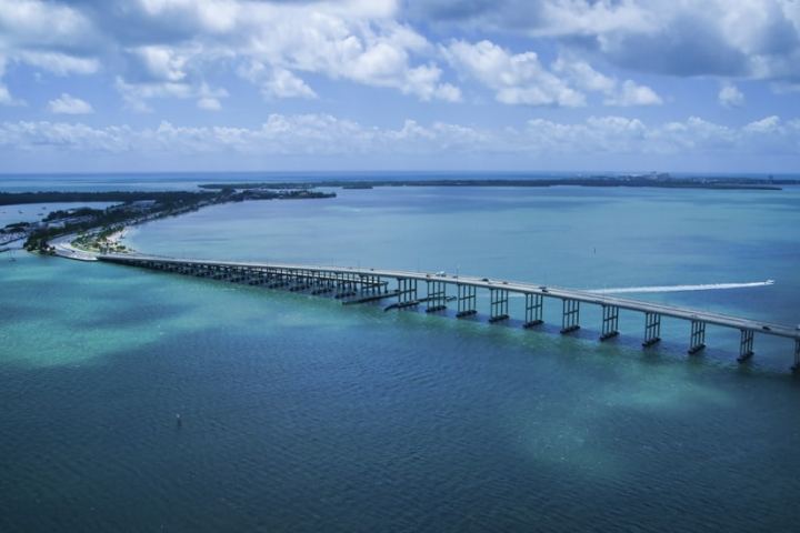 a bridge over a body of water