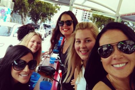 a group of people posing for the camera